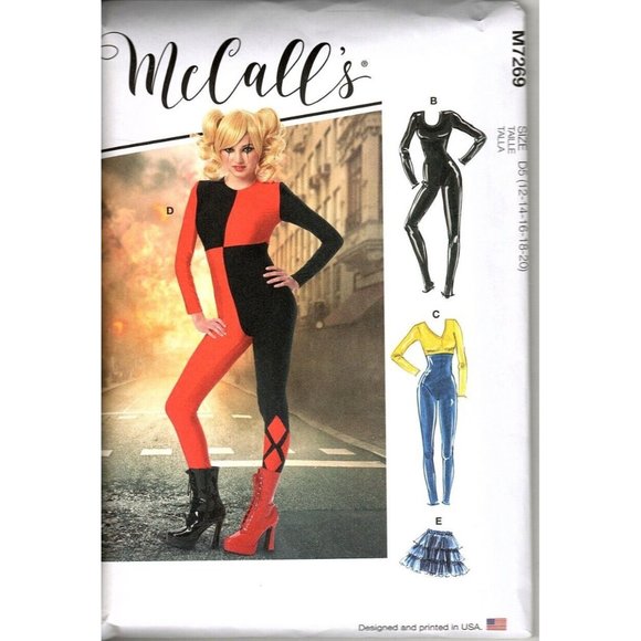 McCalls M7269 Misses Costume, Unitard, Harlequin Pattern New Size 12 to 20 - Picture 1 of 2